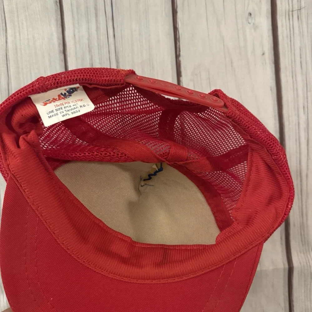Vintage Mickey Mouse Disney Trucker Hat Red Blue Snapback Mesh One‎ Size Kids
